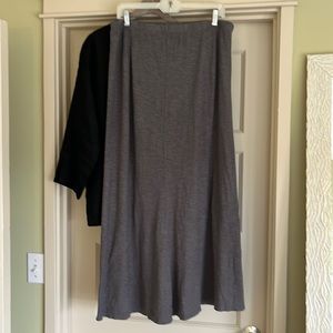 Eileen Fisher Charcoal Maxi Skirt XL
